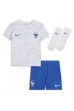 Ranska Karim Benzema #19 Jalkapallovaatteet Lasten Vieraspeliasu MM-kisat 2022 Lyhythihainen (+ Lyhyet housut)